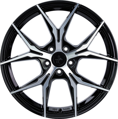 Keskin KT19N Angel black front polish 8.5x19 ET45 - LK5/108 ML72.6