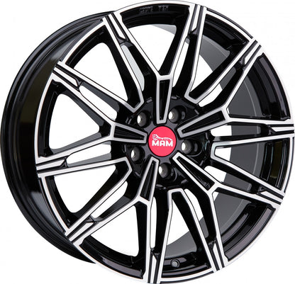 MAM B3N black front polish 8.5x19 ET35 - LK5/120 ML72.6