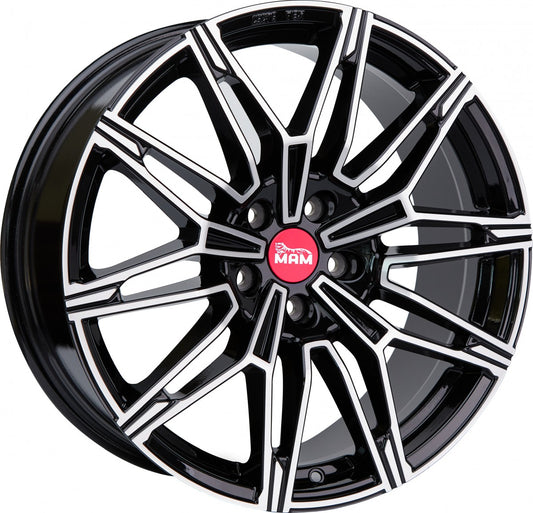 MAM B3N black front polish 8.5x19 ET20 - LK5/120 ML72.6