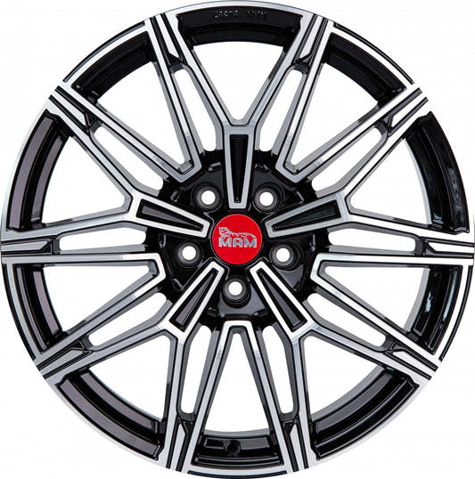 MAM B3N black front polish 8.5x19 ET20 - LK5/120 ML72.6