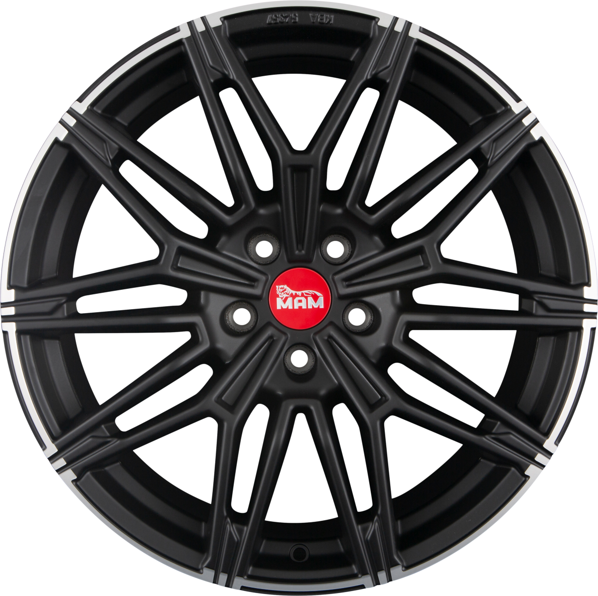 MAM B3N matt black lip polish Alufelge 8.5x19 Zoll ET30 LK 5x112 ML66.65 – Bild 3