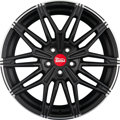 MAM B3N matt black lip polish Alufelge 8.5x19 Zoll ET30 LK 5x112 ML66.65 – Bild 3