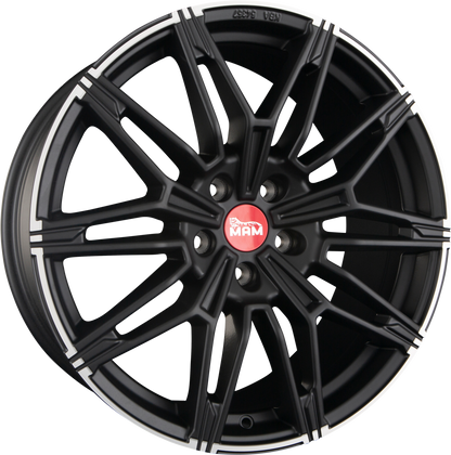 MAM B3N matt black lip polish Alufelge 8.5x19 Zoll ET30 LK 5x112 ML66.65 – Bild 4