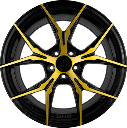 Keskin KT19N Angel black front gold 8.5x19 ET45 - LK5/112 ML72.6