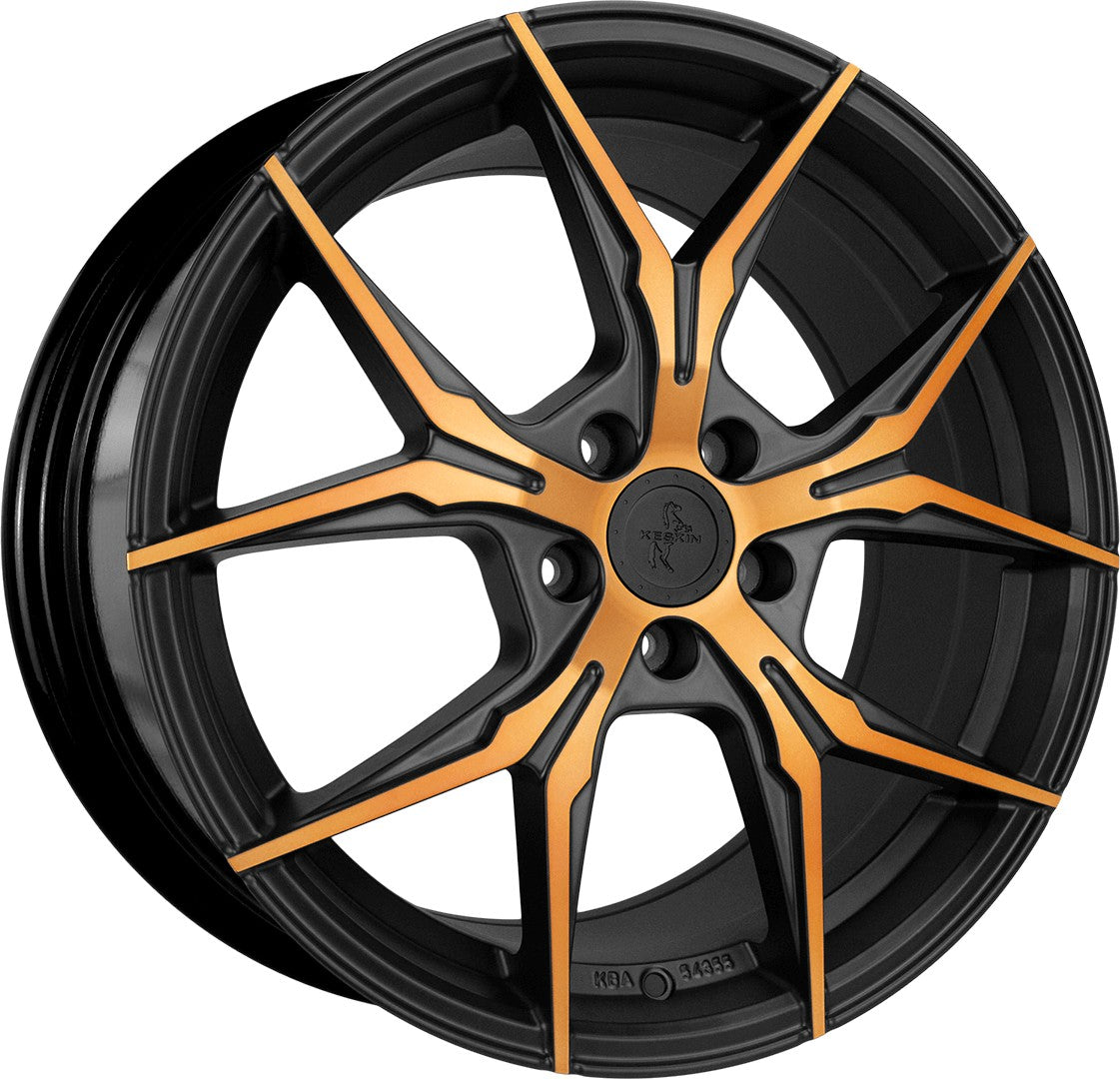 Keskin KT19N Angel matt black front copper 8.5x19 ET45 - LK5/112 ML72.6