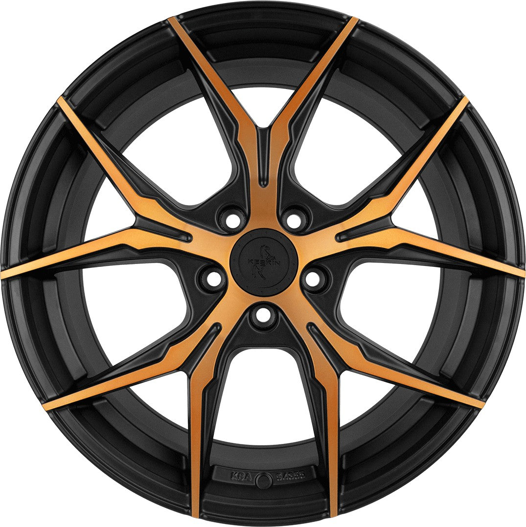 Keskin KT19N Angel matt black front copper 8.5x19 ET45 - LK5/112 ML72.6