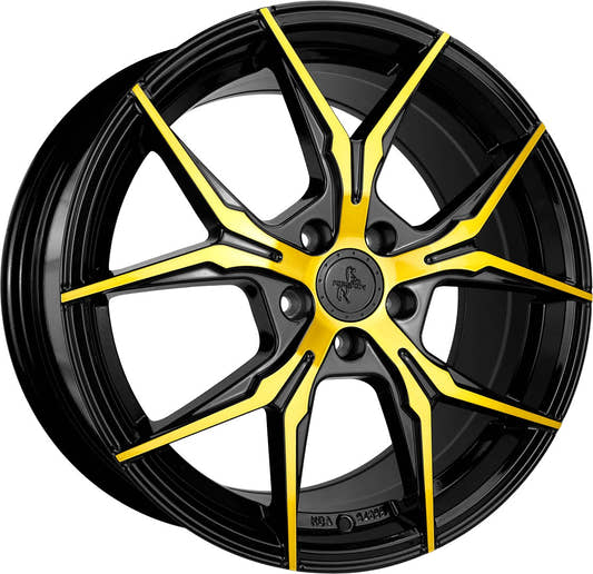 Keskin KT19N Angel black front gold Alufelge 8.5x19 Zoll ET40 LK 5x114.3 ML72.6