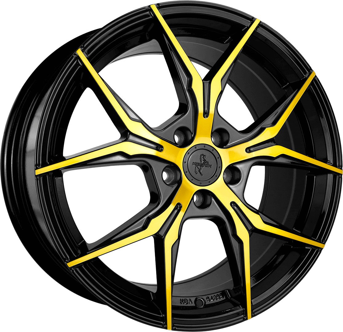 Keskin KT19N Angel black front gold 8.5x19 ET40 - LK5/114.3 ML72.6