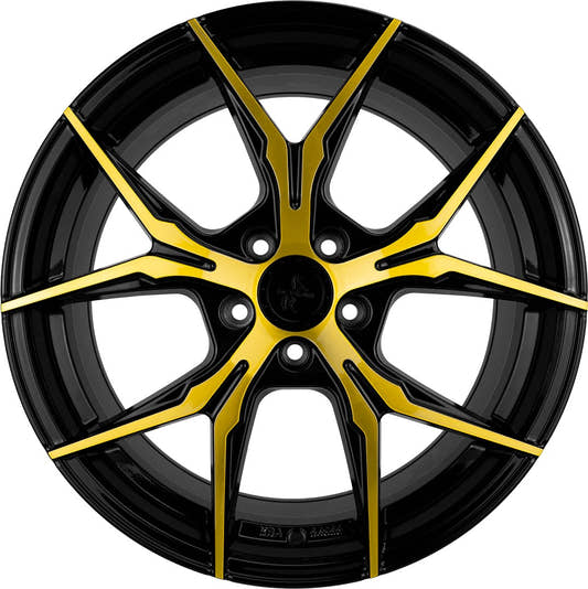 Keskin KT19N Angel black front gold Alufelge 8.5x19 Zoll ET40 LK 5x114.3 ML72.6