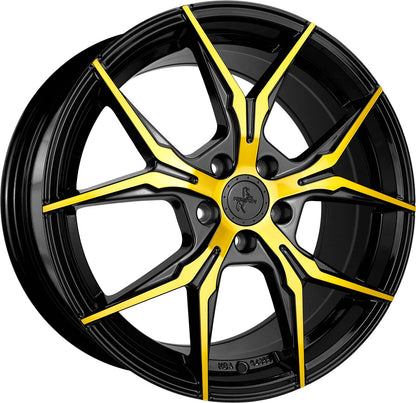Keskin KT19N Angel black front gold 8.5x19 ET35 - LK5/120 ML72.6