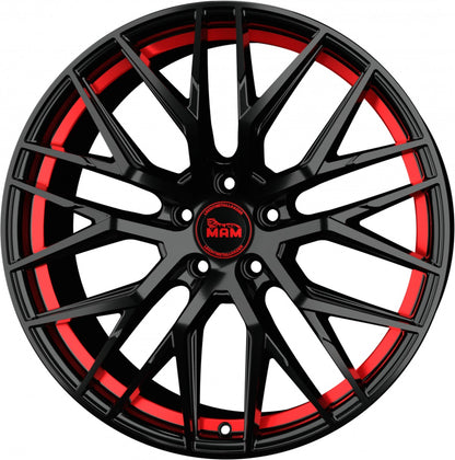 MAM RS4 black painted red inside 8.5x20 ET30 - LK5/112 ML72.6