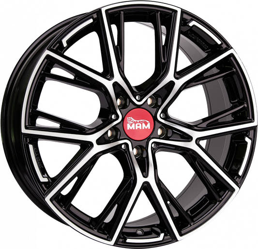 MAM B4 black front polish 8.5x19 ET50 - LK5/120 ML65.1