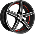 MAM OX-18 black front polish red inside Alufelge 8.5x19 Zoll ET45 LK 5x112 ML66.6