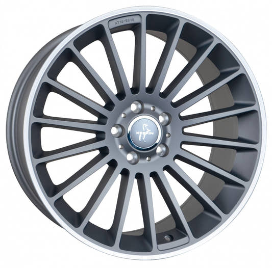Keskin KT15 Speed titan grey lip polish Alufelge 9.5x19 Zoll ET35 LK 5x120 ML72.6