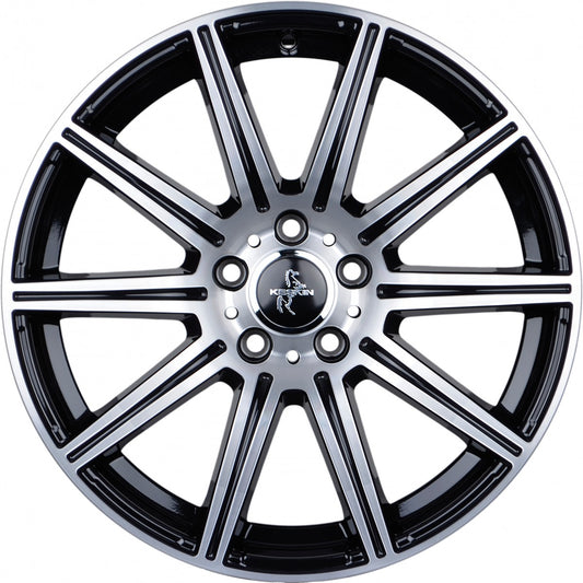 Keskin KT16 Dynamic black front polish 8.5x19 ET45 - LK5/112 ML66.6