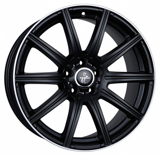 Keskin KT16 Dynamic matt black lip polish Alufelge 8.5x19 Zoll ET45 LK 5x112 ML66.6