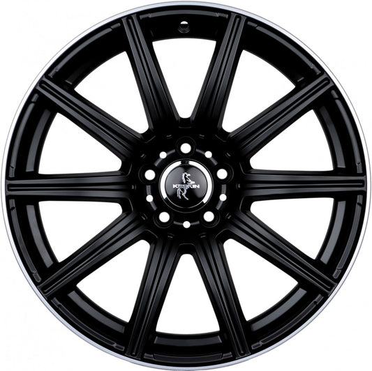 Keskin KT16 Dynamic matt black lip polish 8.5x19 ET45 - LK5/112 ML66.6