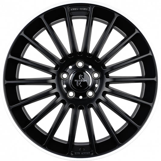 Keskin KT15 Speed Matt Black Lip Polished (MBLP) Alufelge 8x18 Zoll ET30 LK 5x112 ML66.6