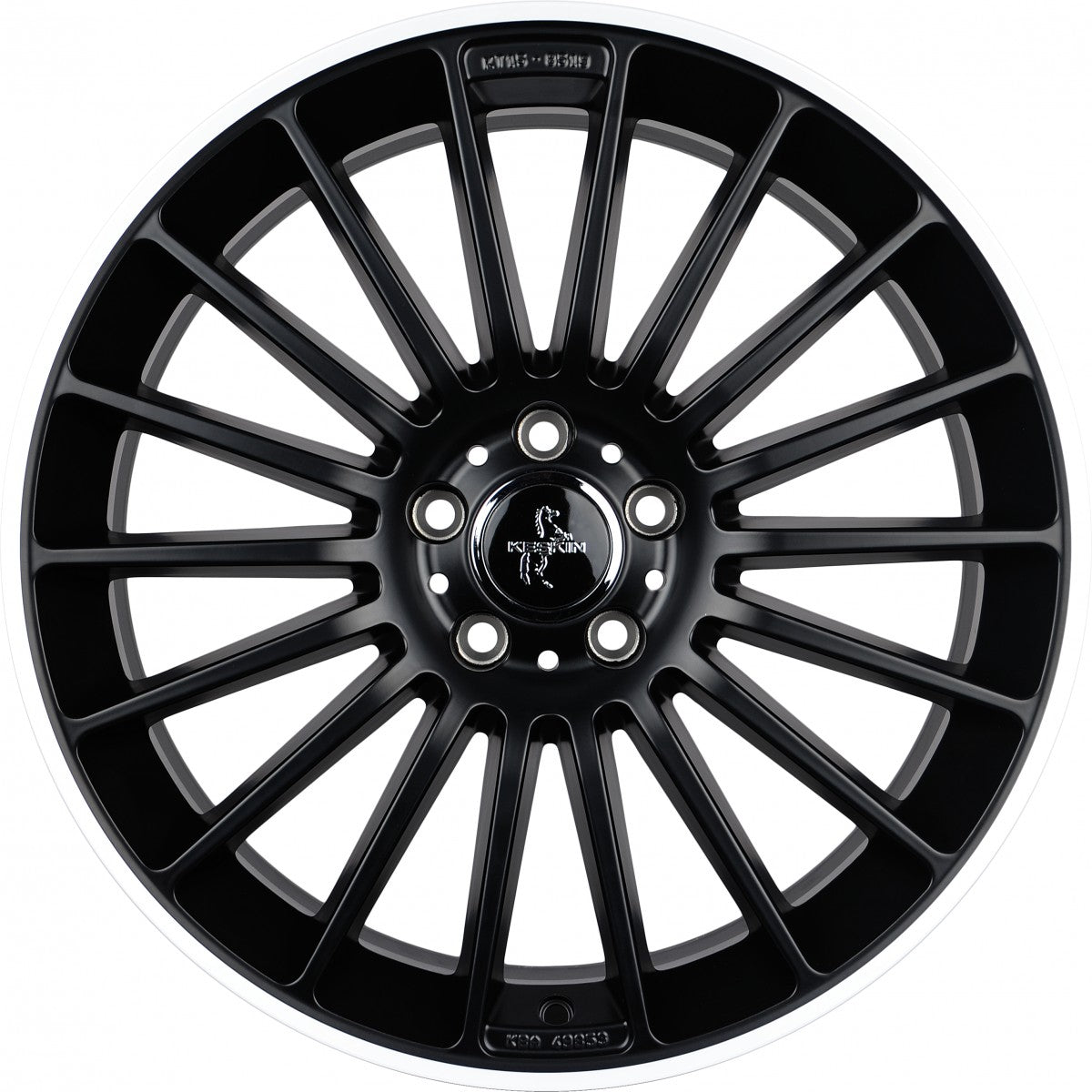 Keskin KT15 Speed matt black lip polish 8x18 ET30 - LK5/112 ML66.6