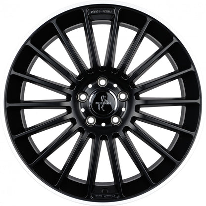 Keskin KT15 Speed matt black lip polish 8x18 ET45 - LK5/112 ML66.6