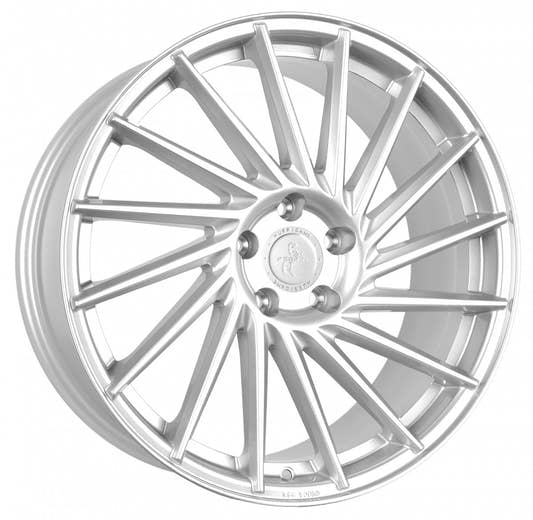 Keskin KT17 Hurricane silver painted Alufelge 8x18 Zoll ET45 LK 5x112 ML72.6