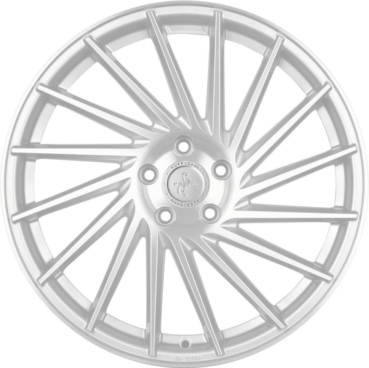 Keskin KT17 Hurricane silver front polish 8.5x19 ET30 - LK5/112 ML72.6