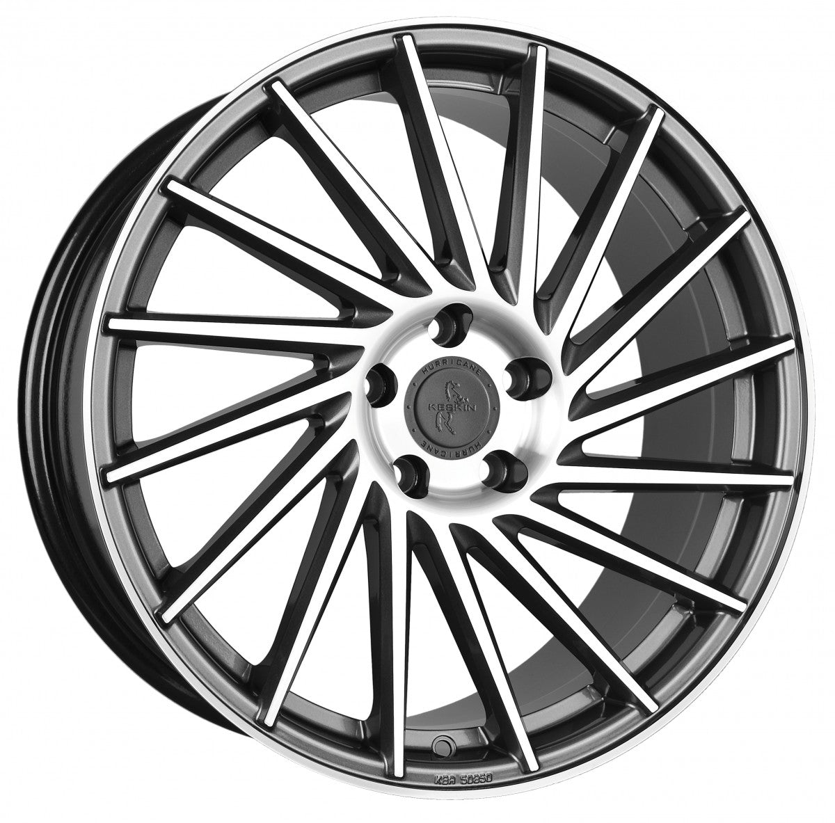 Keskin KT17 Hurricane palladium front polish 8.5x19 ET40 - LK5/114.3 ML72.6