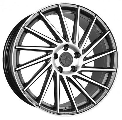 Keskin KT17 Hurricane palladium front polish 8.5x19 ET40 - LK5/114.3 ML72.6