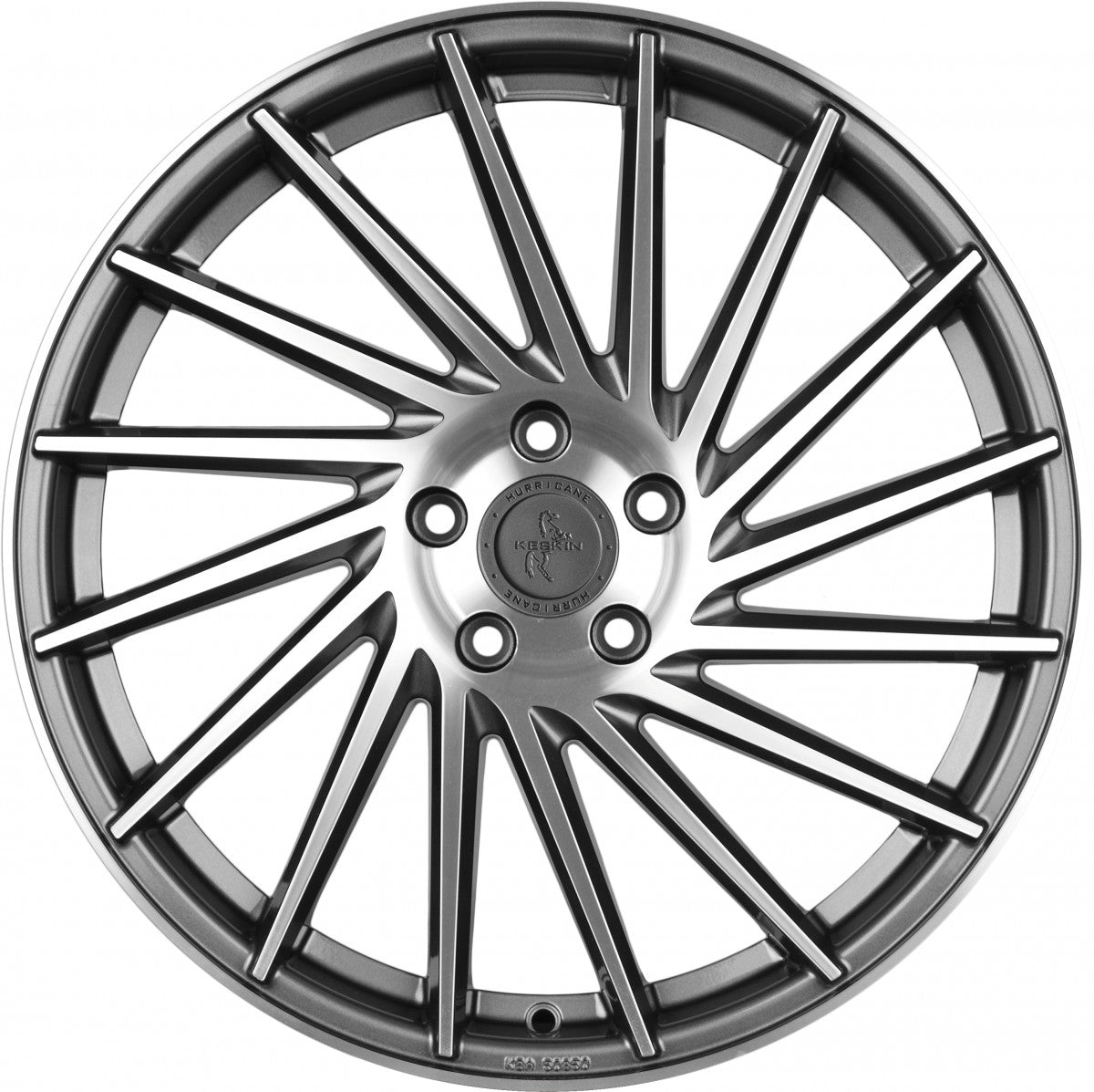 Keskin KT17 Hurricane palladium front polish 8.5x19 ET40 - LK5/114.3 ML72.6