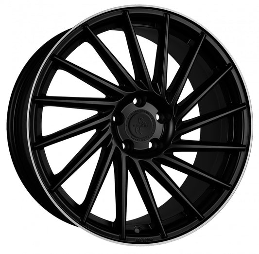 Keskin KT17 Hurricane matt black lip polish 8x18 ET45 - LK5/112 ML72.6