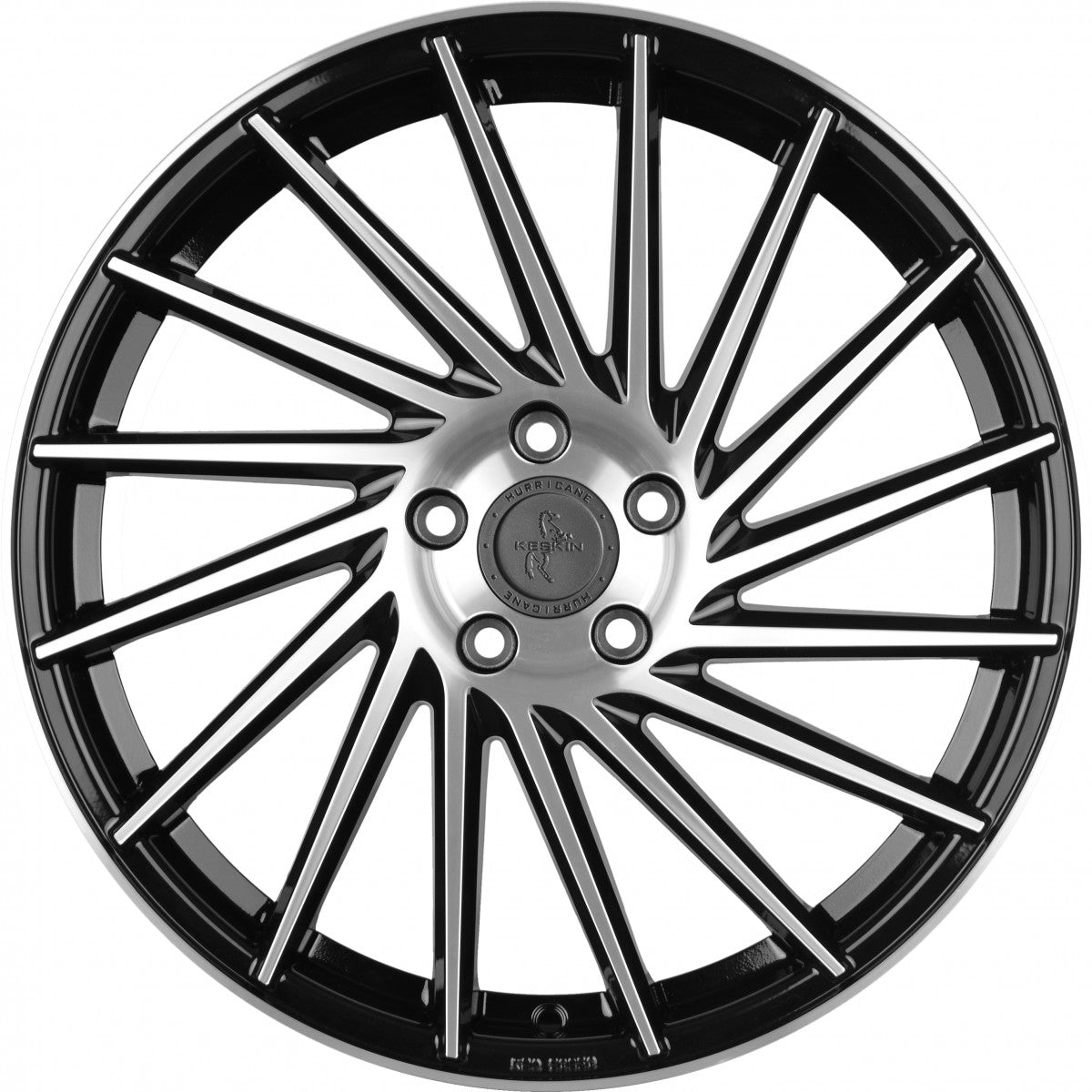 Keskin KT17 Hurricane black front polish 8.5x19 ET30 - LK5/112 ML72.6