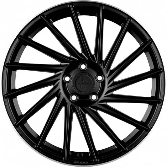 Keskin KT17 Hurricane matt black lip polish Alufelge 8.5x19 Zoll ET30 LK 5x112 ML72.6