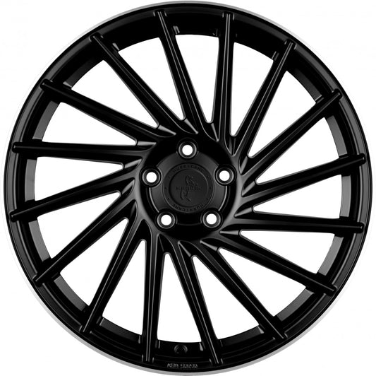 Keskin KT17 Hurricane matt black lip polish 8.5x19 ET30 - LK5/112 ML72.6