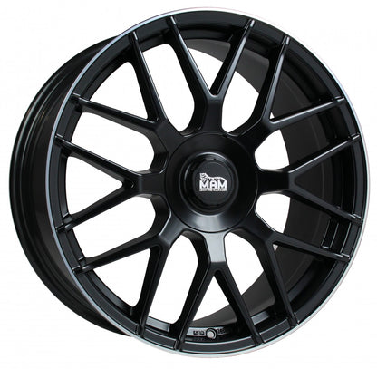 MAM GT1 matt black lip polish 8.5x19 ET45 - LK5/100 ML66.6