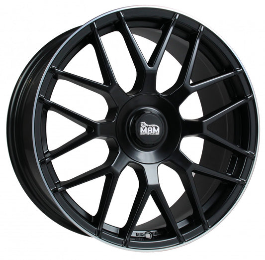 MAM GT1 matt black lip polish 8.5x19 ET45 - LK5/100 ML66.6