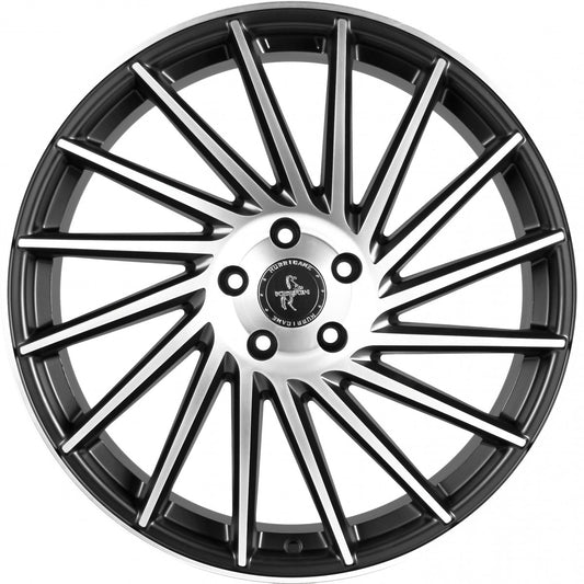 Keskin KT17 Hurricane matt black front polish 10x22 ET50 - LK5/112 ML66.6