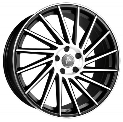 Keskin KT17 Hurricane matt black front polish Alufelge 10x22 Zoll ET40 LK 5x120 ML74.1