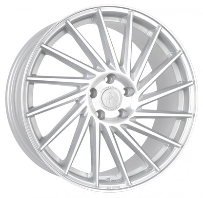 Keskin KT17 Hurricane silver front polish 10x22 ET40 - LK5/120 ML74.1