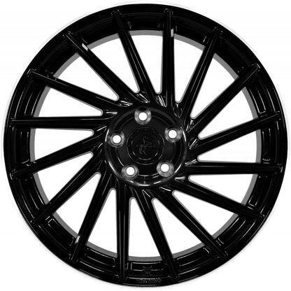 Keskin KT17 Hurricane black lip polish 8x18 ET30 - LK5/112 ML72.6