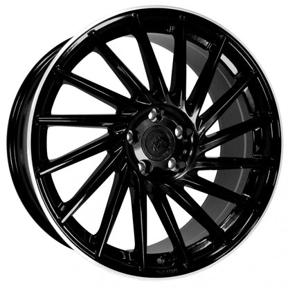 Keskin KT17 Hurricane black lip polish 8.5x19 ET35 - LK5/120 ML72.6
