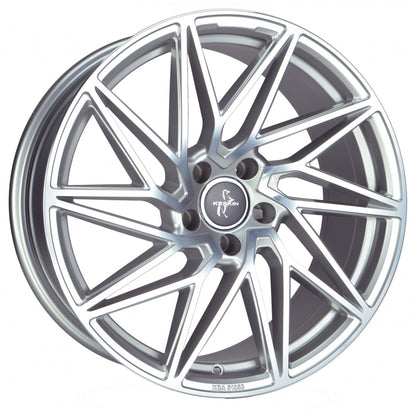 Keskin KT20 Future silver front polish 8.5x19 ET45 - LK5/112 ML72.6