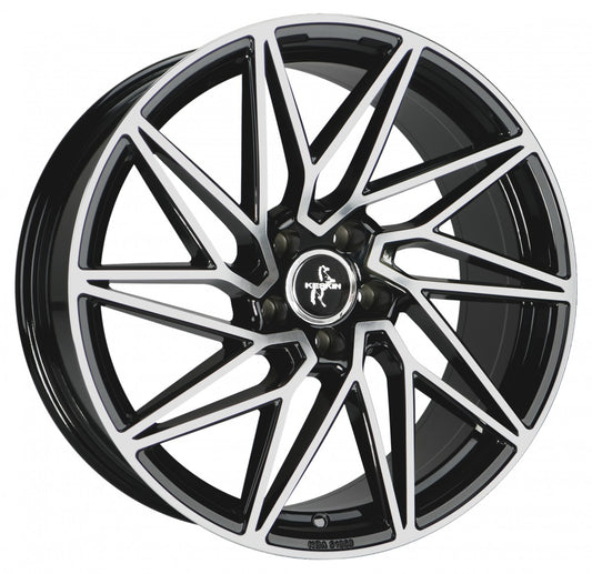 Keskin KT20 Future black front polish 8.5x19 ET30 - LK5/100 ML57.1