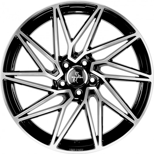 Keskin KT20 Future black front polish 8.5x19 ET30 - LK5/100 ML57.1