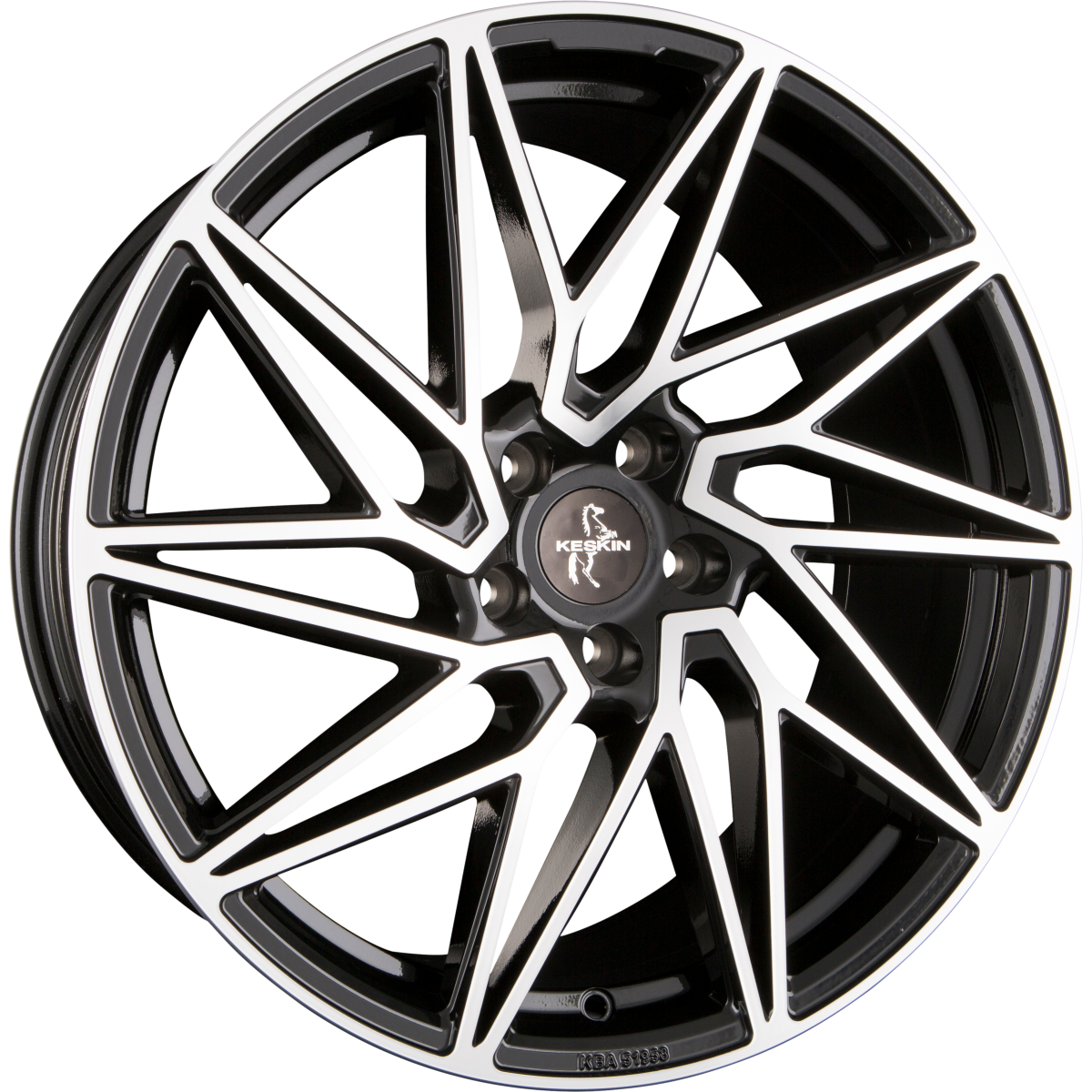 Keskin KT20 Future black front polish Alufelge 8x18 Zoll ET45 LK 5x108 ML72.6 – Bild 5