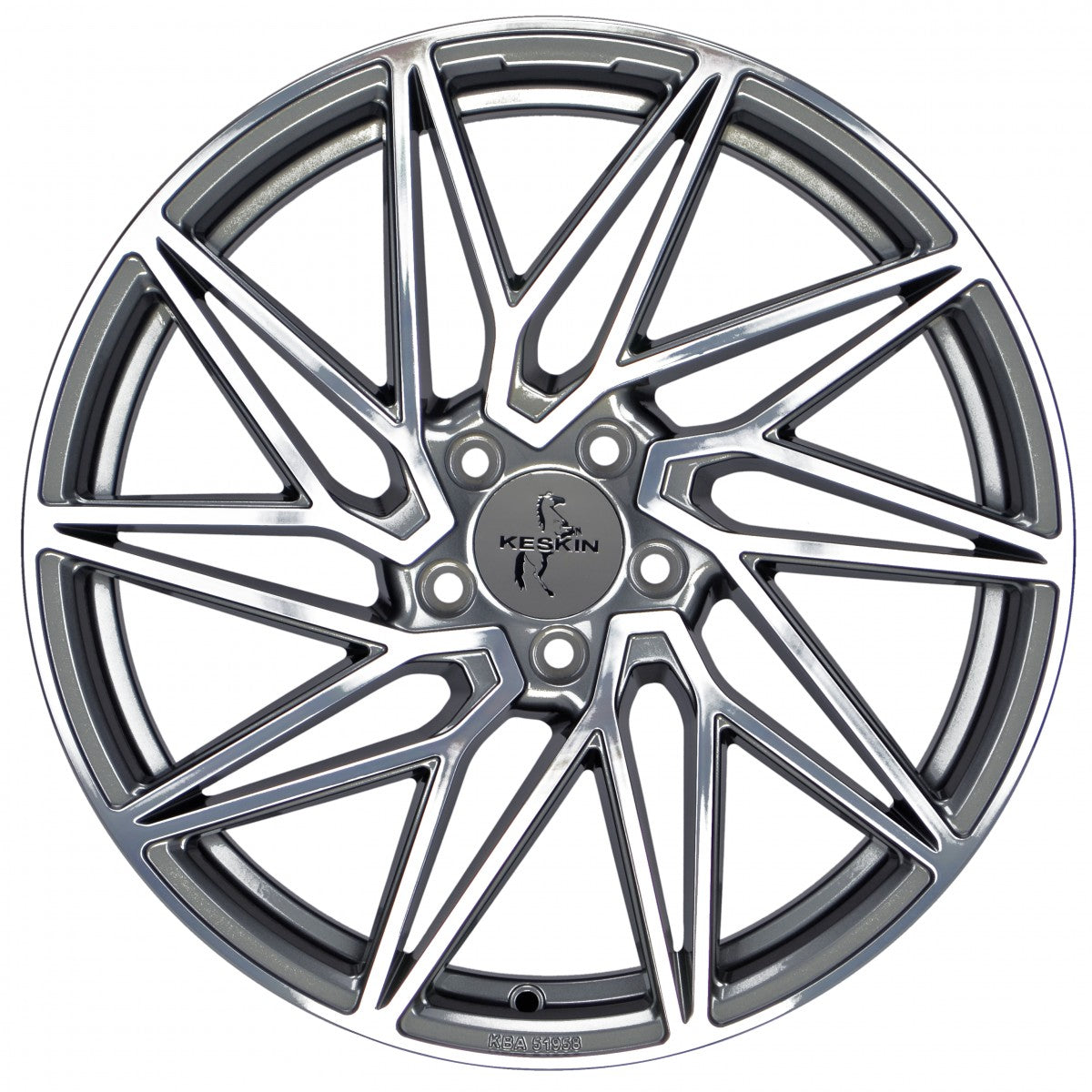 Keskin KT20 Future palladium front polish 8x18 ET45 - LK5/112 ML72.6