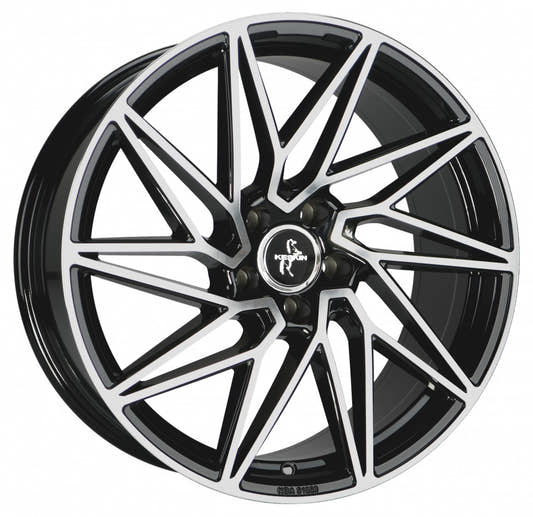Keskin KT20 Future black front polish Alufelge 8x18 Zoll ET40 LK 5x114.3 ML72.6
