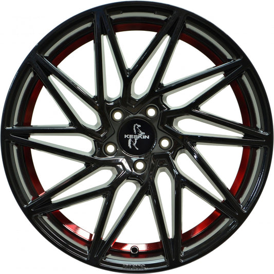 Keskin KT20 Future black painted red inside 8.5x20 ET35 - LK5/120 ML72.6