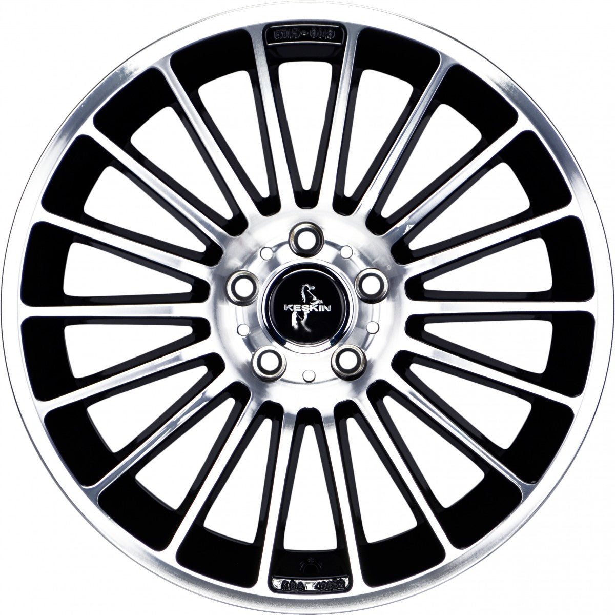 Keskin KT15 Speed black front polish 7x17 ET40 - LK5/114.3 ML72.6