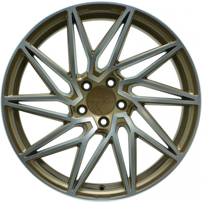 Keskin KT20 Future bronze front polish 8.5x19 ET45 - LK5/112 ML72.6