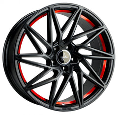 Keskin KT20 Future matt black red inside Alufelge 8.5x19 Zoll ET45 LK 5x112 ML72.6